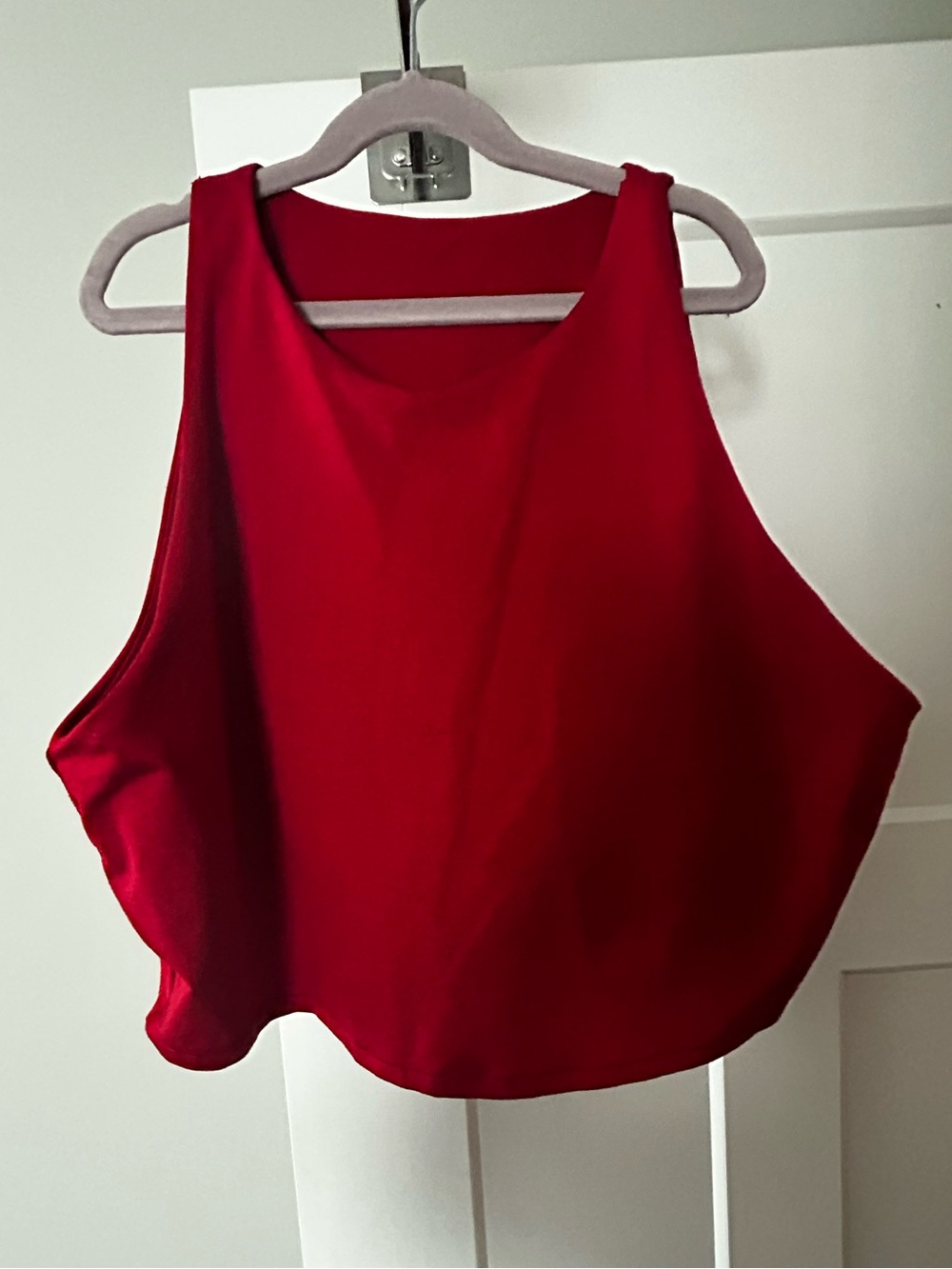 Sleeveless Red Women's Active Top
